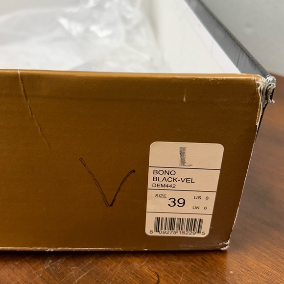 🏷️ SALE Never Worn Small Damage Chelsea Crew Bono Stretch Boot Black Velvet Sz 8 - Picture 10 of 11